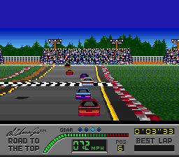 Al Unser Jr.'s Road to the Top (SNES) screenshot: IROC race
