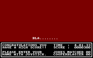 The Adventures of Bond... Basildon Bond (Amstrad CPC) screenshot: Name entry