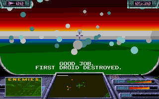 Trex Warrior: 22nd Century Gladiator (Atari ST) screenshot: One less droid