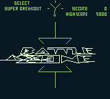 Arcade Classics: Battlezone/Super Breakout (Game Boy) screenshot: Battlezone title screen
