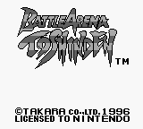 Battle Arena Toshinden (Game Boy) screenshot: Title screen