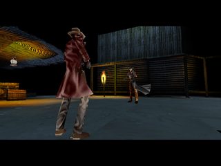 Gunfighter: The Legend of Jesse James (PlayStation) screenshot: Showdown
