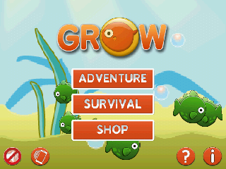 Grow (Android) screenshot: Main menu