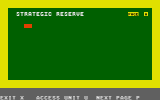 Afrika Korps (Atari ST) screenshot: Strategic reserve