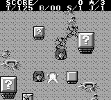 Astro Rabby (Game Boy) screenshot: A jumping rabbit.