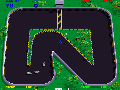 Championship Sprint (Arcade) screenshot: Spun.