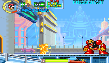Mega Man: The Power Battle (Arcade) screenshot: Big Enemy