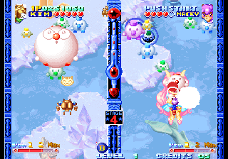 Twinkle Star Sprites (Arcade) screenshot: Bigger enemy