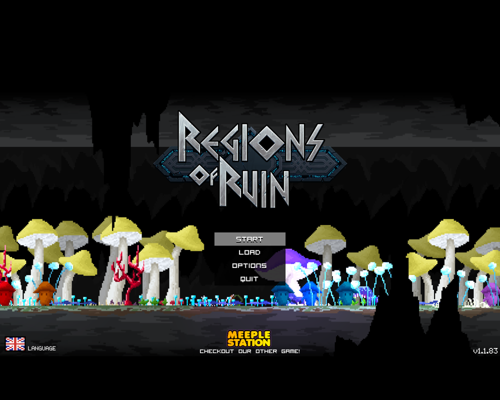 Regions of Ruin (Windows) screenshot: Main menu
