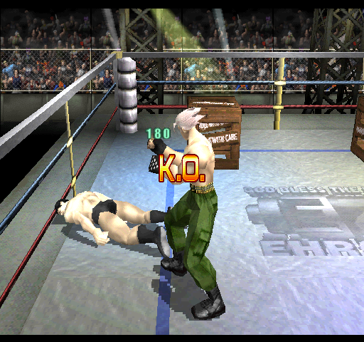Ehrgeiz: God Bless the Ring (Arcade) screenshot: K.O.!