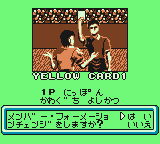Nippon Daihyō Team: Eikō no Eleven (Game Boy) screenshot: Ok, whatever.