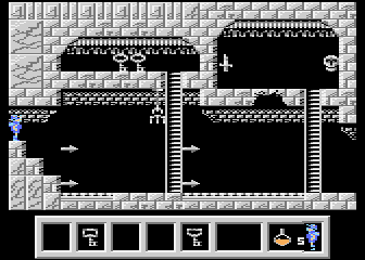 Deimos (Atari 8-bit) screenshot: Direction arrows