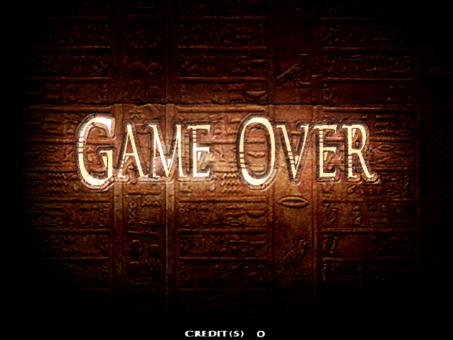 The Maze of the Kings (Arcade) screenshot: Game over