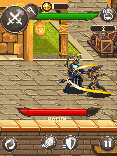 Dungeon Hunter: Curse of Heaven (J2ME) screenshot: Fighting the boss