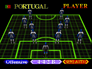 Hyper Formation Soccer (PlayStation) screenshot: Formation