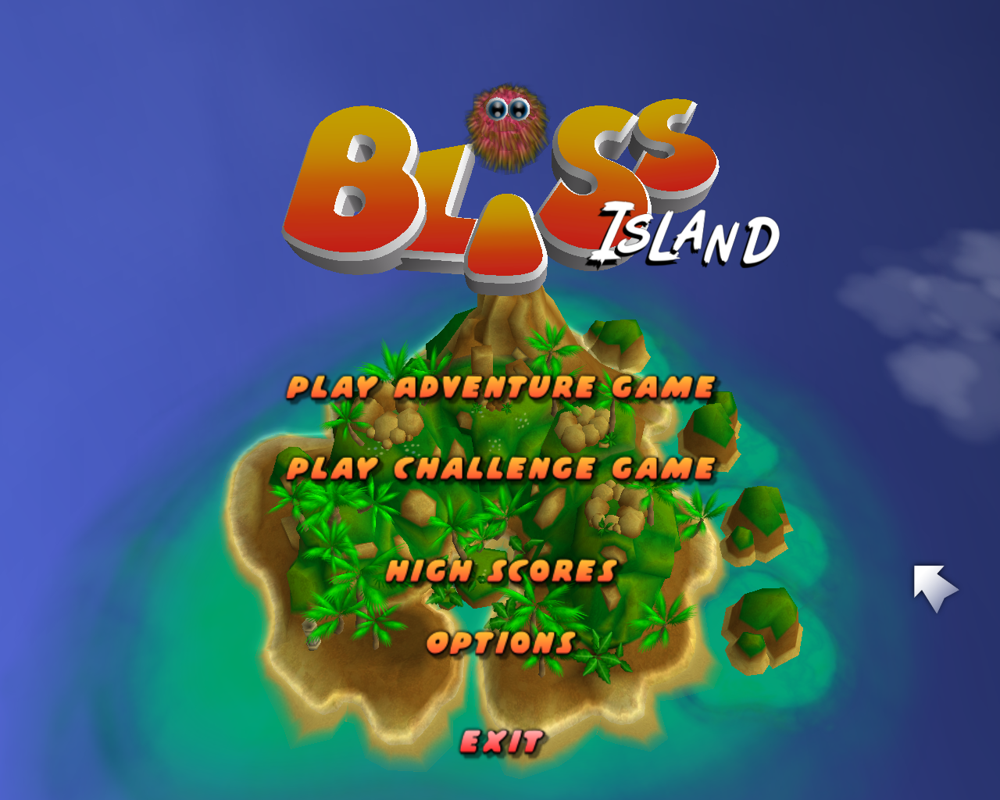 Bliss Island (Windows) screenshot: Main menu