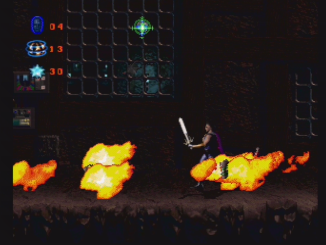 Skeleton Warriors (PlayStation) screenshot: Of course the skeletons explode.