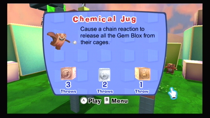 Boom Blox (Wii) screenshot: Your objective for the next round