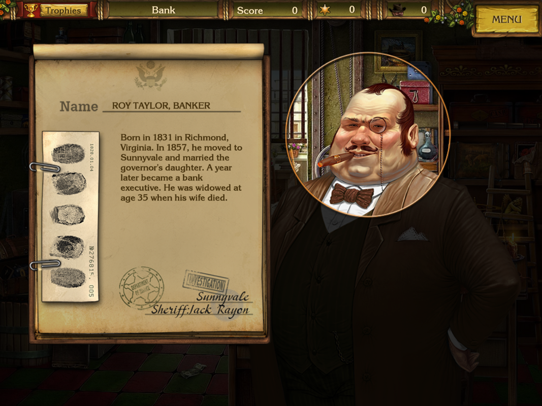 Golden Trails: The New Western Rush (Windows) screenshot: Roy Taylor, the banker