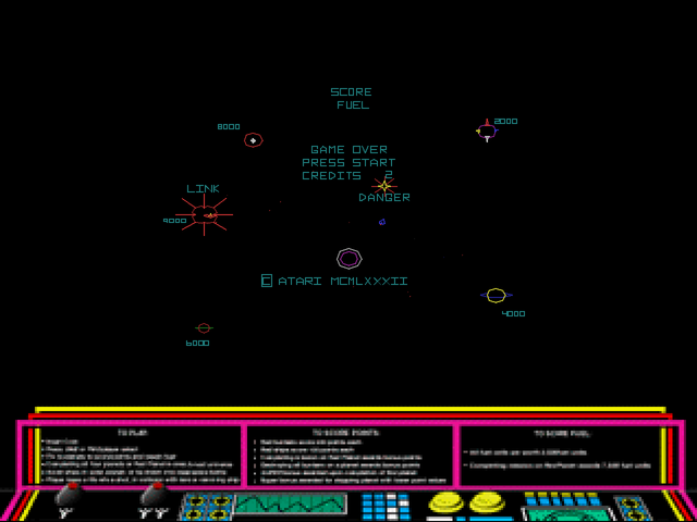 Atari: Anniversary Edition (PlayStation) screenshot: Gravitar