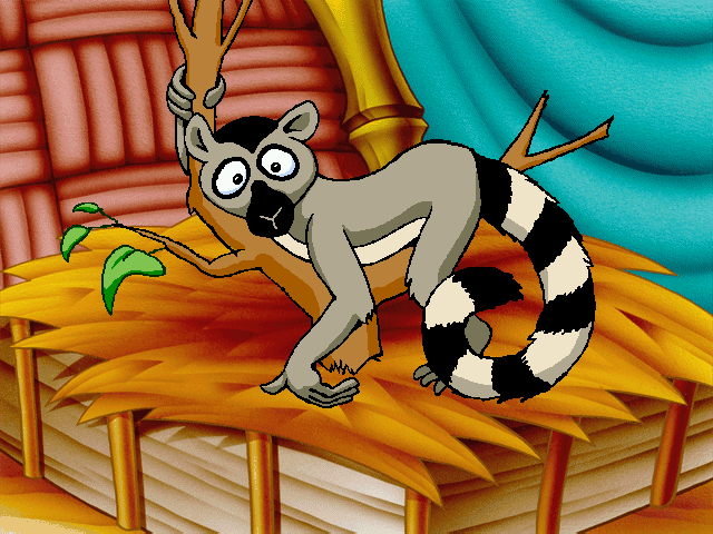 Putt-Putt Enters the Race (Windows) screenshot: And this is Al's pet lemur