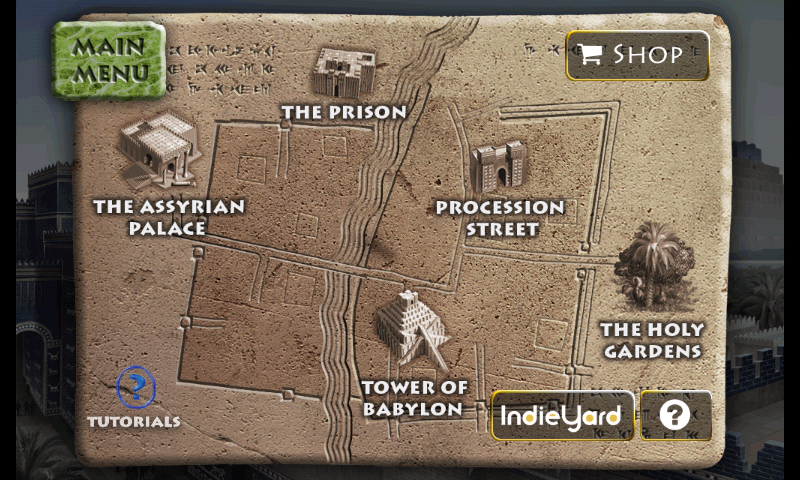 Babylonian Twins (Android) screenshot: Map