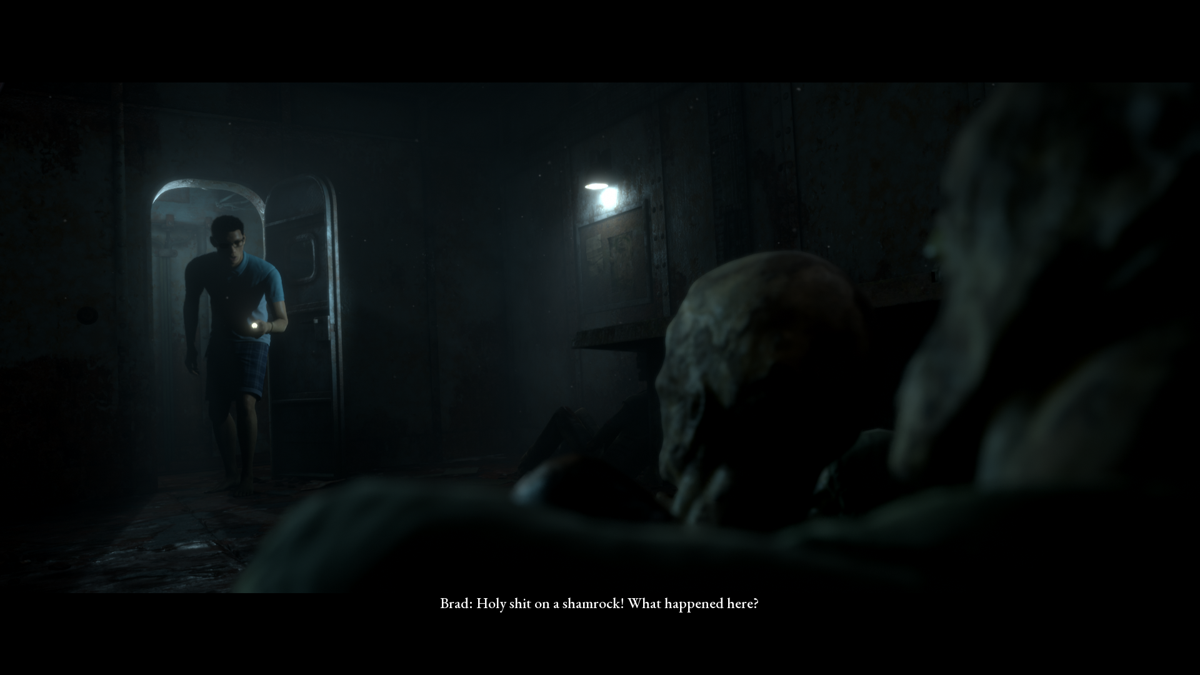 The Dark Pictures Anthology: Man of Medan (Windows) screenshot: Brad discovers a lot of bodies