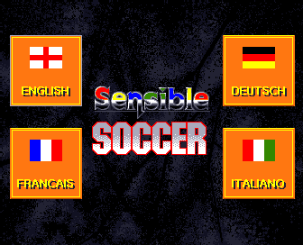 Sensible Soccer: European Champions (Amiga) screenshot: Language selection