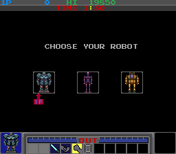 Galactic Warriors (Arcade) screenshot: Choose robot