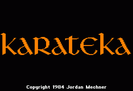Karateka (Apple II) screenshot: Title Screen