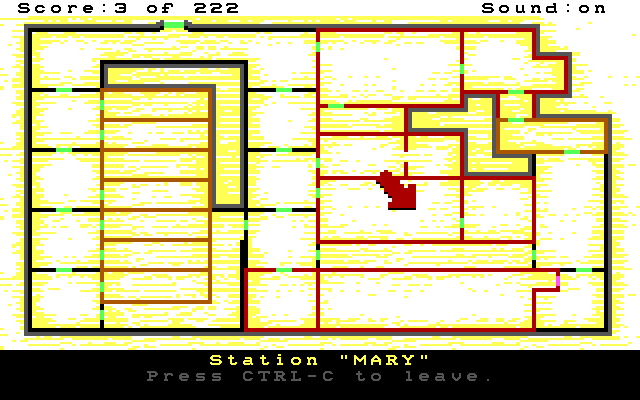 Enclosure (Windows) screenshot: Viewing a map of the station.