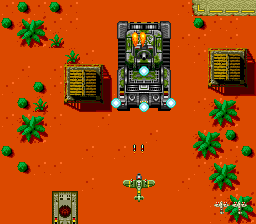 Twin Hawk (TurboGrafx CD) screenshot: Bosses and mini-bosses like spouting out such blue orbs. They probably do that to compensate for their lack of self-respect and active social life