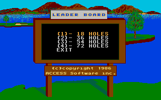 Leader Board (Atari ST) screenshot: How long do you want to play for?