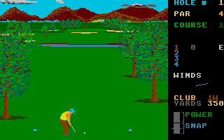 Leader Board (Atari ST) screenshot: The first tee
