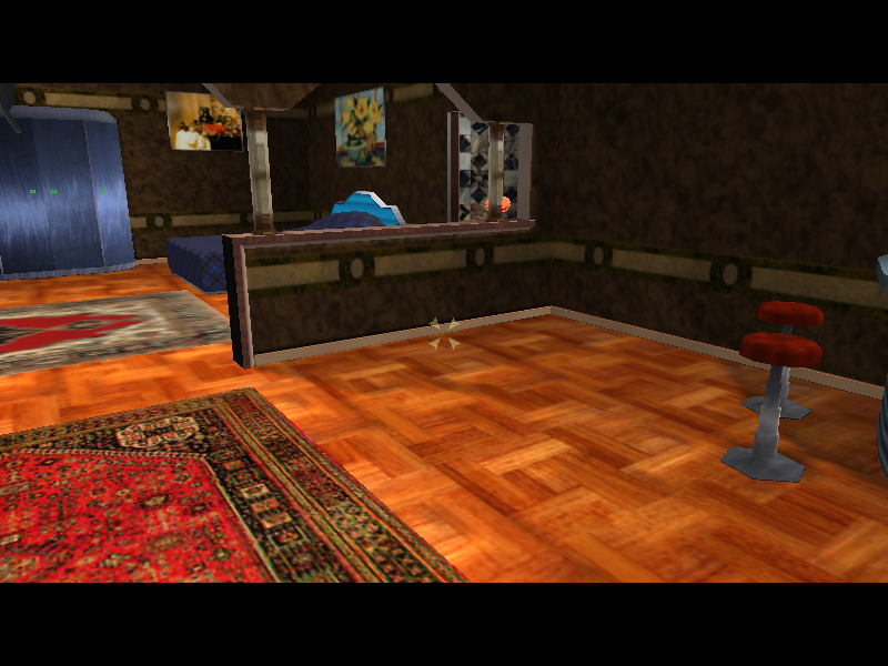 Conspiracies (Windows) screenshot: An elaborately decorated hotel suite