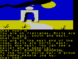The Worm in Paradise (ZX Spectrum) screenshot: World War 3