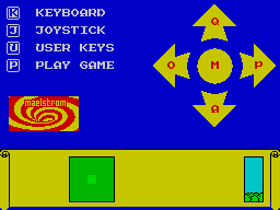 Dark Sceptre (ZX Spectrum) screenshot: Main menu