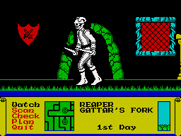 Dark Sceptre (ZX Spectrum) screenshot: Character starting point