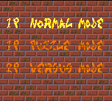 Pac-Attack (Game Gear) screenshot: Main menu