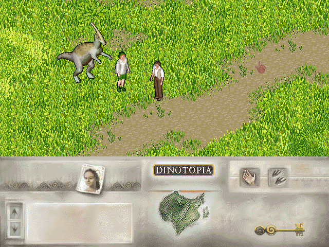 Dinotopia (DOS) screenshot: Soon you will encounter the first dinosaurs