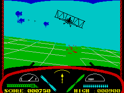 Deep Strike (ZX Spectrum) screenshot: Watch the blue