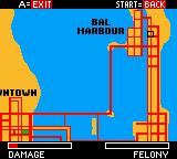 Driver (Game Boy Color) screenshot: Map