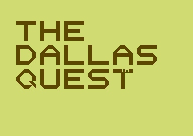 The Dallas Quest (Commodore 64) screenshot: Title screen