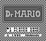 Dr. Mario (Game Boy) screenshot: Title screen
