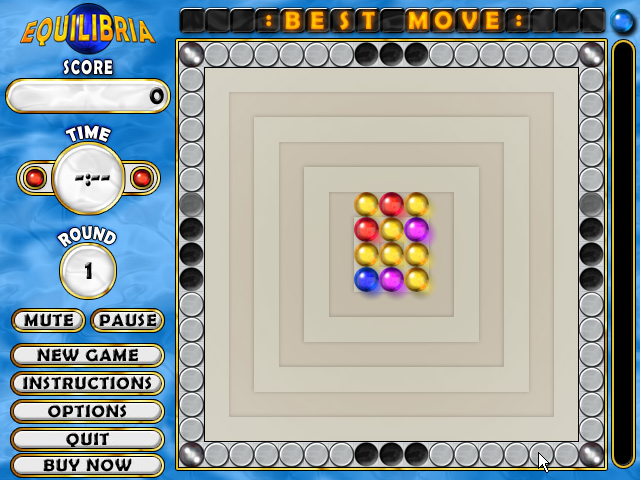 Equilibria (Windows) screenshot: Begin Level 1