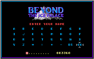 Beyond the Ice Palace (Atari ST) screenshot: I got a high score