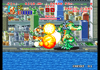 Screenshot of King of the Monsters 2: The Next Thing (Arcade, 1992 ...