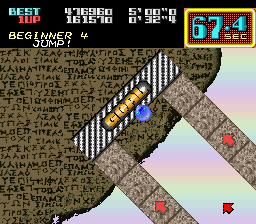 On the Ball (SNES) screenshot: Beginner 4 - Jump!