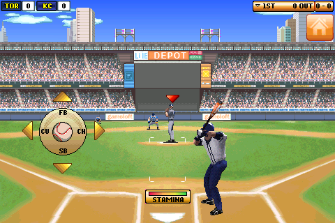 Derek Jeter Pro Baseball 2008 (Android) screenshot: Pitching - choosing type