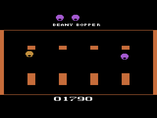 Beany Bopper (Atari 2600) screenshot: A Bouncing Orange Eyeball